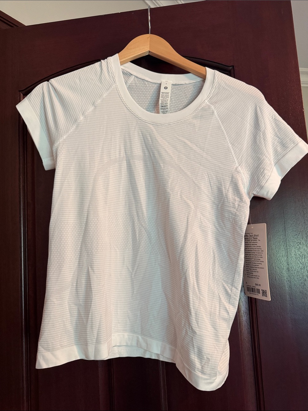 lululemon athletica White Swiftly Tech Short Sleeve 2.0 RACE Length NWT